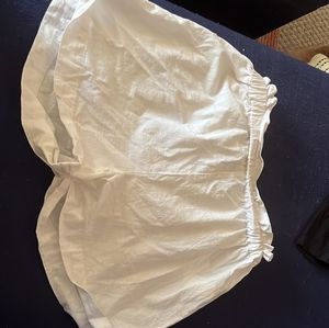 White fabric shorts